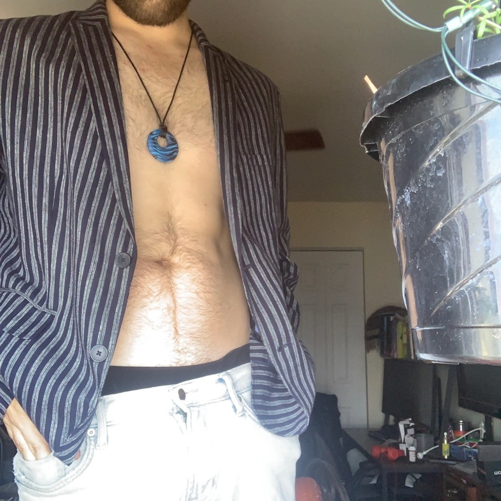 Men’s striped blazer for summer